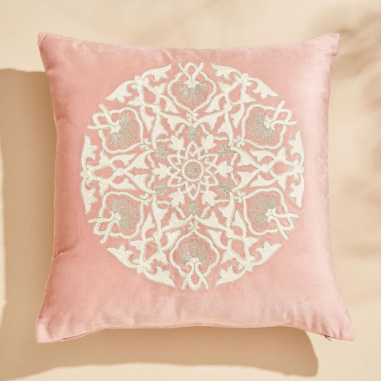 Endura Embroidered Cushion Cover - 40x40cm