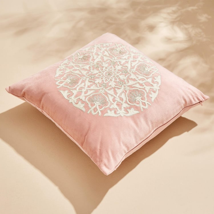 Endura Embroidered Cushion Cover - 40x40cm