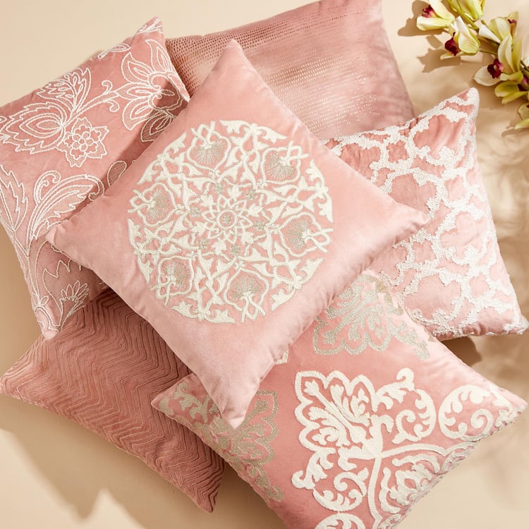 Endura Embroidered Cushion Cover - 40x40cm