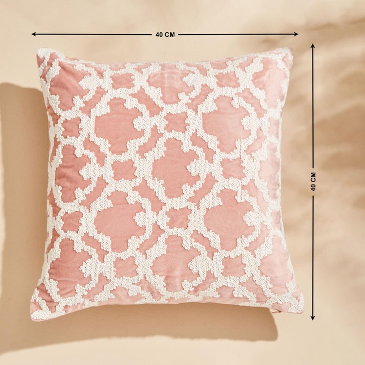 Endura Embroidered Cushion Cover - 40x40cm