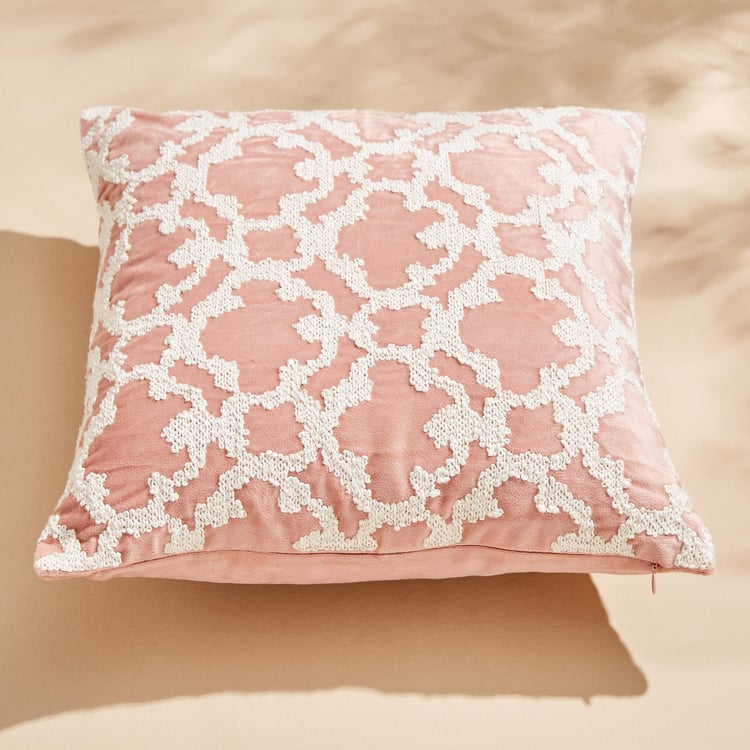 Endura Embroidered Cushion Cover - 40x40cm