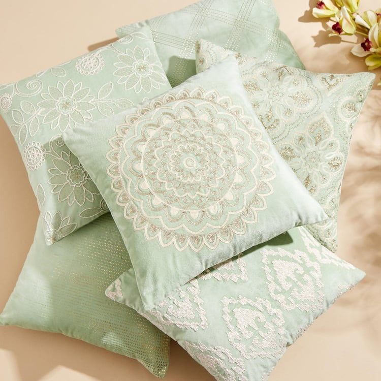 Endura Embroidered Cushion Cover - 40x40cm