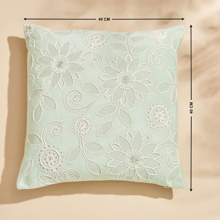 Endura Embroidered Cushion Cover - 40x40cm