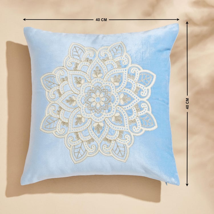 Endura Embroidered Cushion Cover - 40x40cm