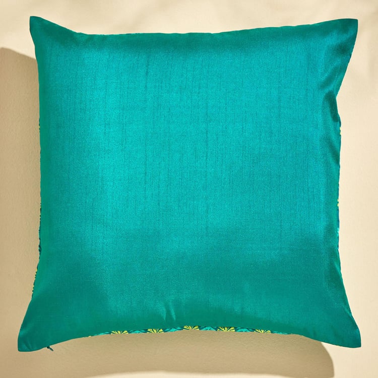 Velour Embroidered Cushion Cover - 40x40cm