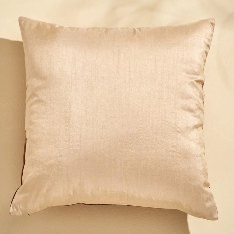 Velour Embroidered Cushion Cover - 40x40cm