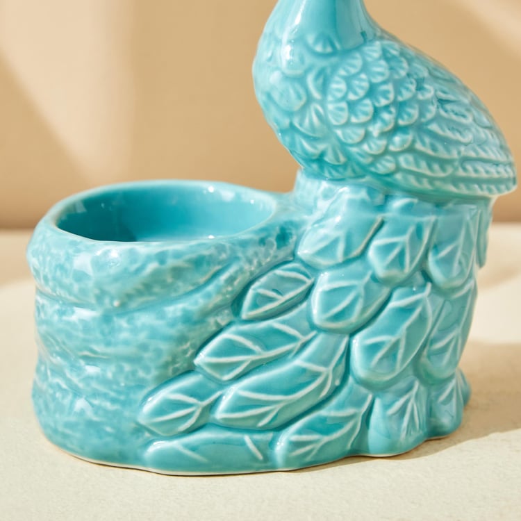 Rylee Ivana Ceramic Peacock T-Light Holder