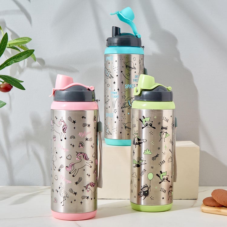 Back To School Dew Stainless Steel Water Bottle - 500ml