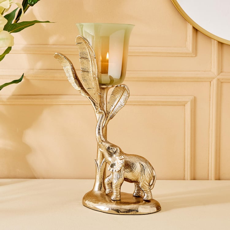 Eternity Vivere Glass Elephant Candle Holder