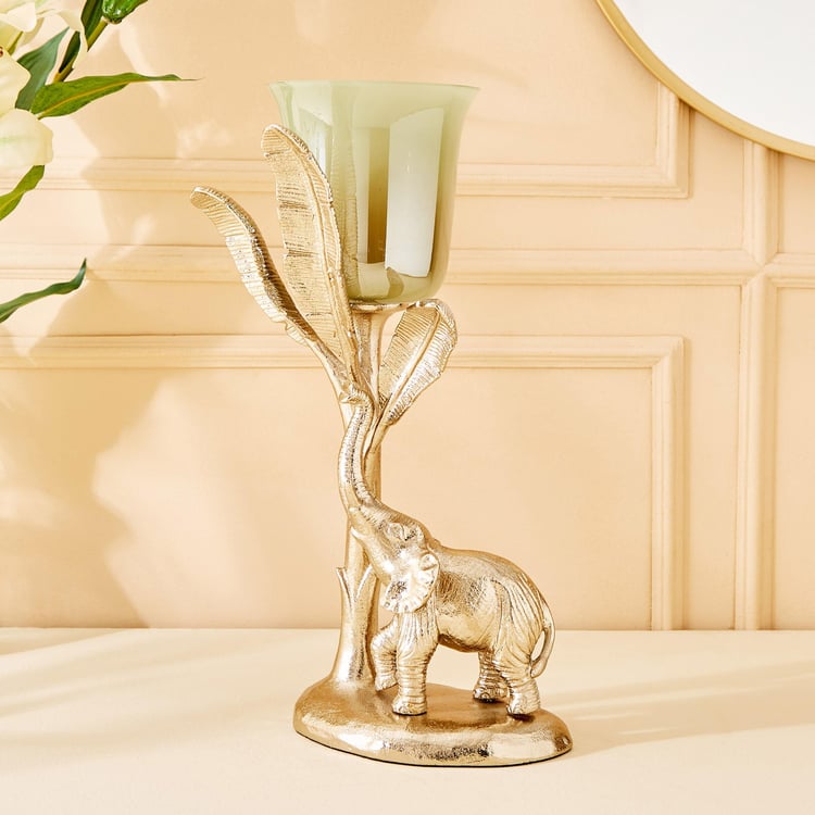 Eternity Vivere Glass Elephant Candle Holder