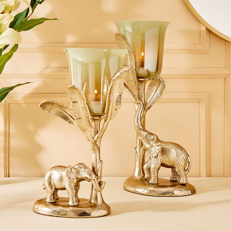 Eternity Vivere Glass Elephant Candle Holder