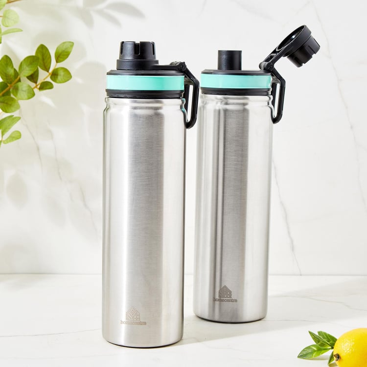 Infinity Amanzi Set of 2 Stainless Steel Sports Bottles - 950ml