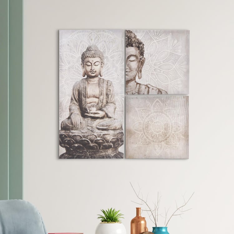 Brezza Set of 3 Canvas Buddha Picture Frames