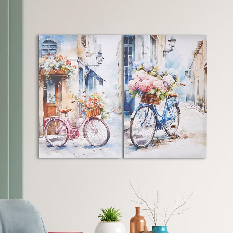 Corsica Brezza Set of 2 Canvas Bicycle Picture Frames