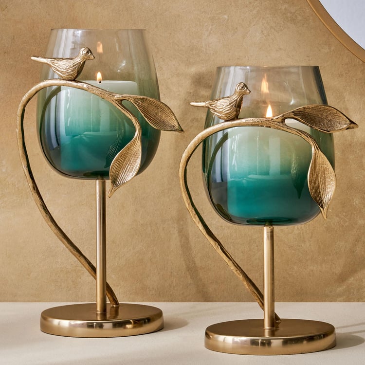 Splendid Goldcrest Gloria Glass Candle Holder