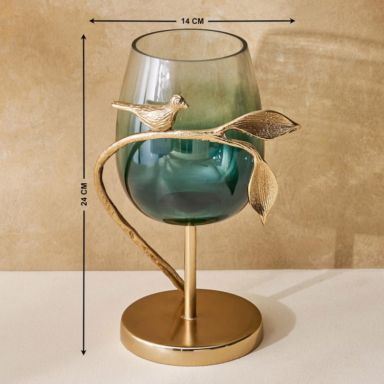 Splendid Goldcrest Gloria Glass Candle Holder