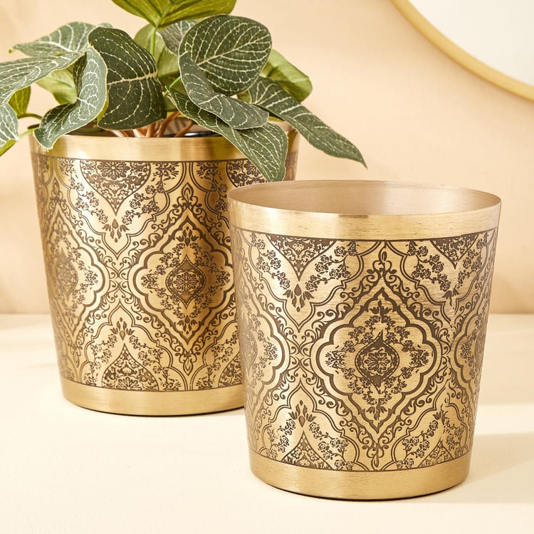 Austin Metal Embossed Planter