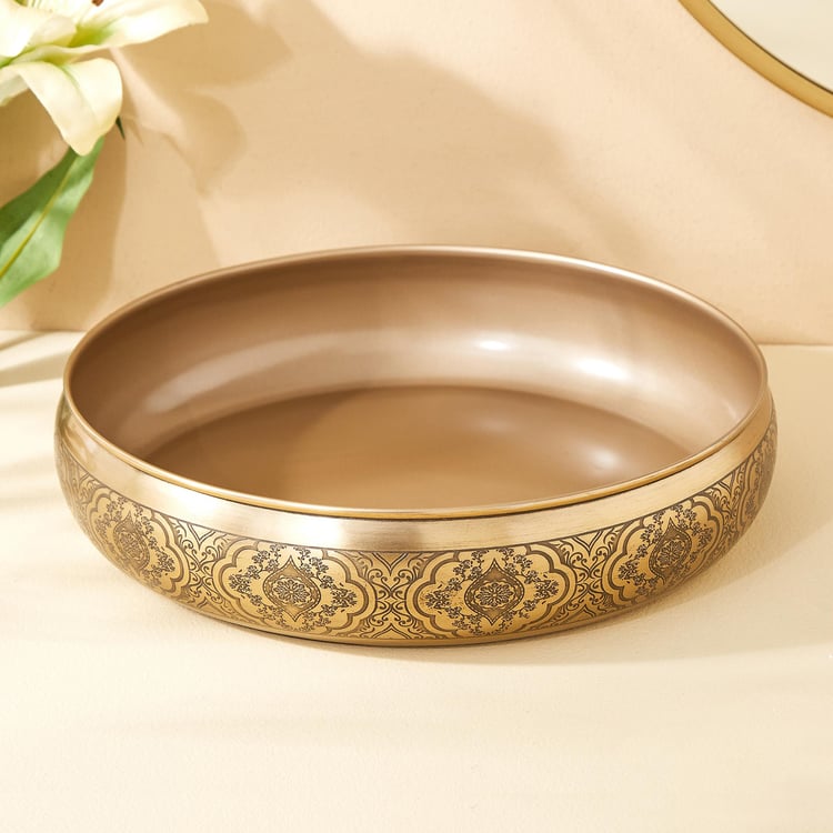 Austin Metal Embossed Decorative Bowl