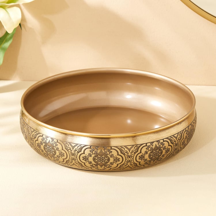 Austin Metal Embossed Decorative Bowl