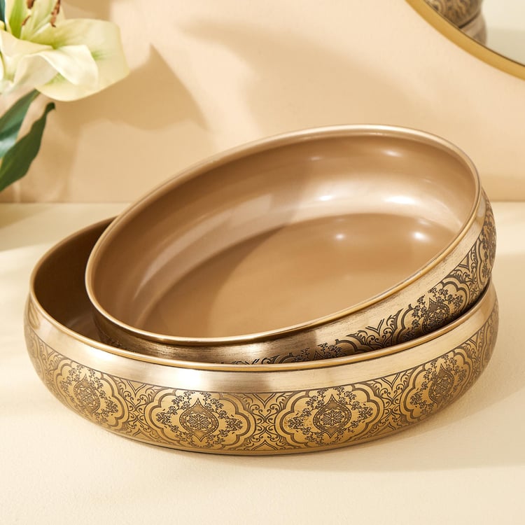 Austin Metal Embossed Decorative Bowl