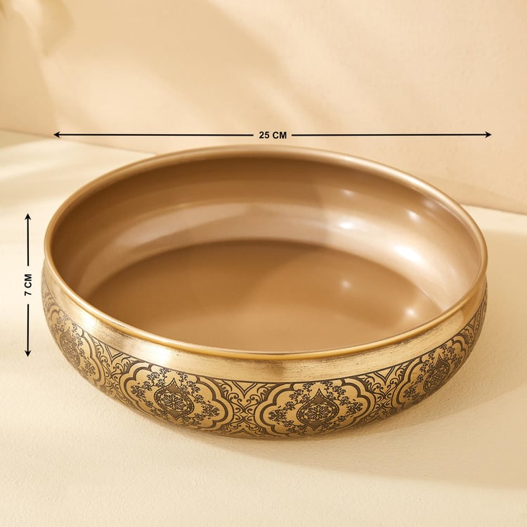 Austin Metal Embossed Decorative Bowl