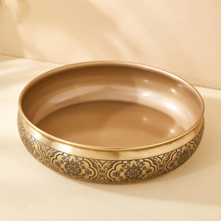 Austin Metal Embossed Decorative Bowl