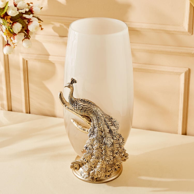 Eternity Vivere Glass Peacock Vase