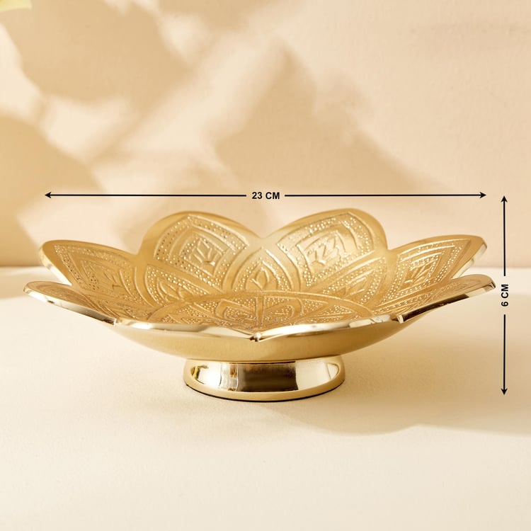 Hoovu Faro Metal Decorative Flower Platter