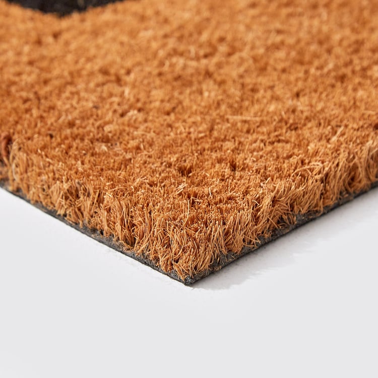 Stencila Coir Floral Print Doormat - 60x40cm