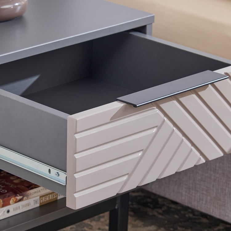 Connect Bedside Table with Drawer - Grey