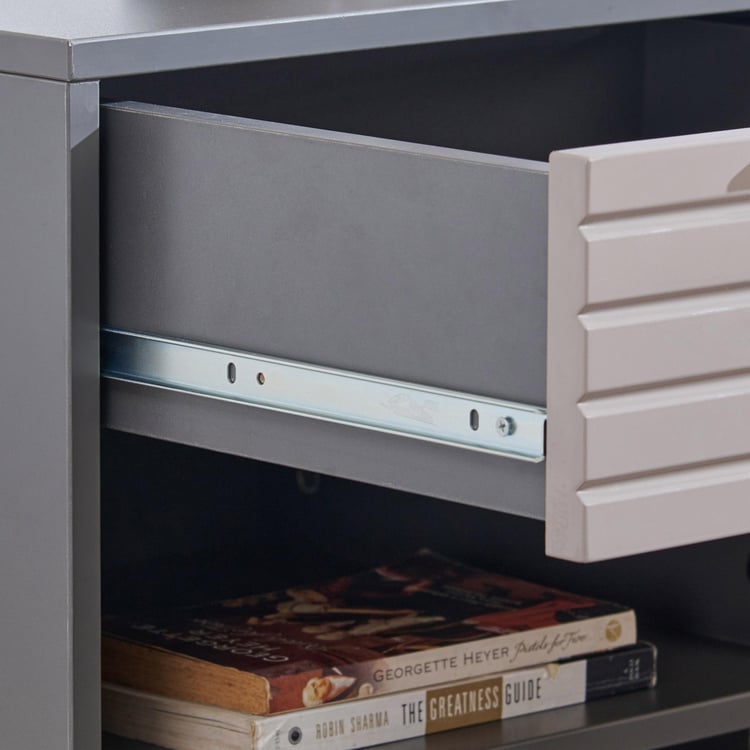 Connect Bedside Table with Drawer - Grey