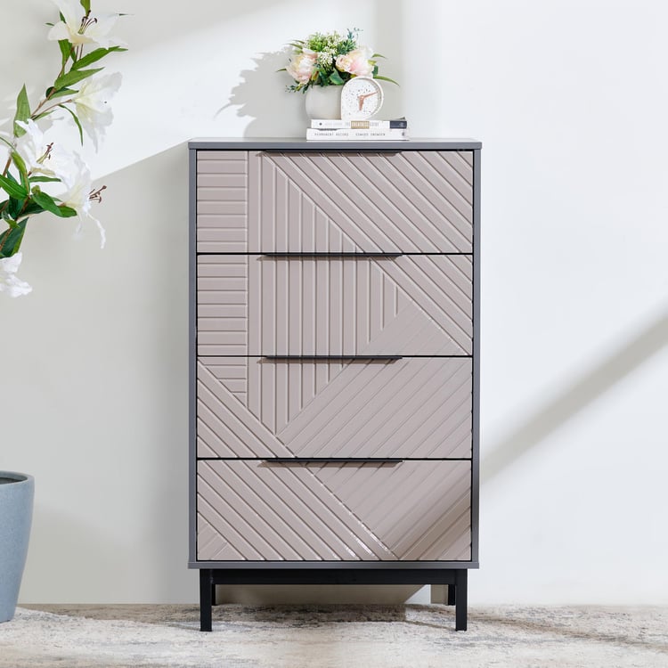 Connect Chest of 4 Drawers - Grey