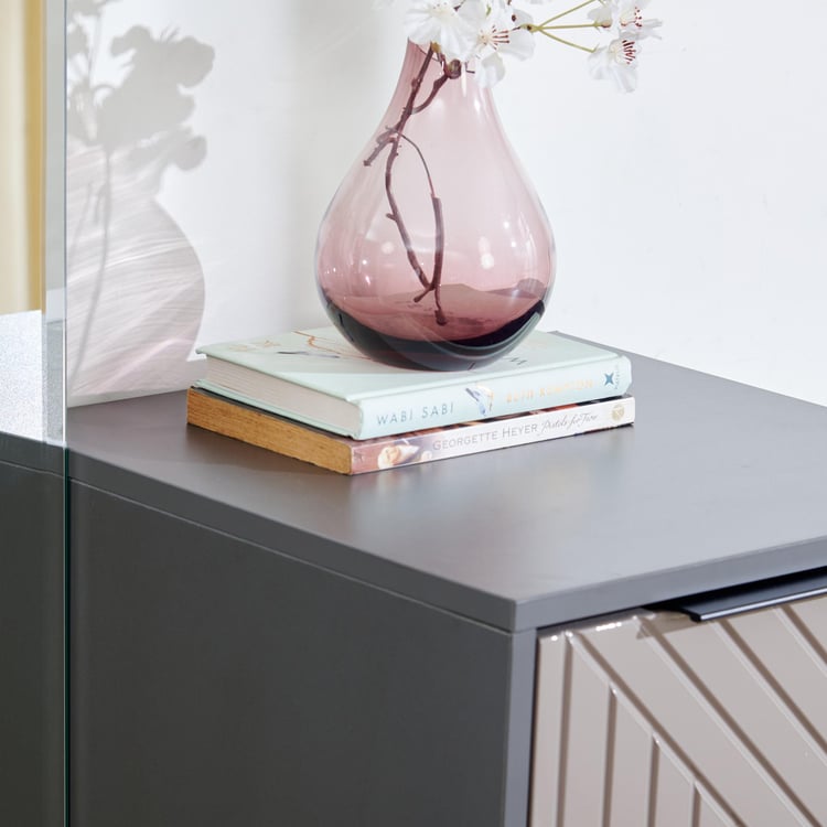 Connect Dresser Mirror with Drawer - Grey