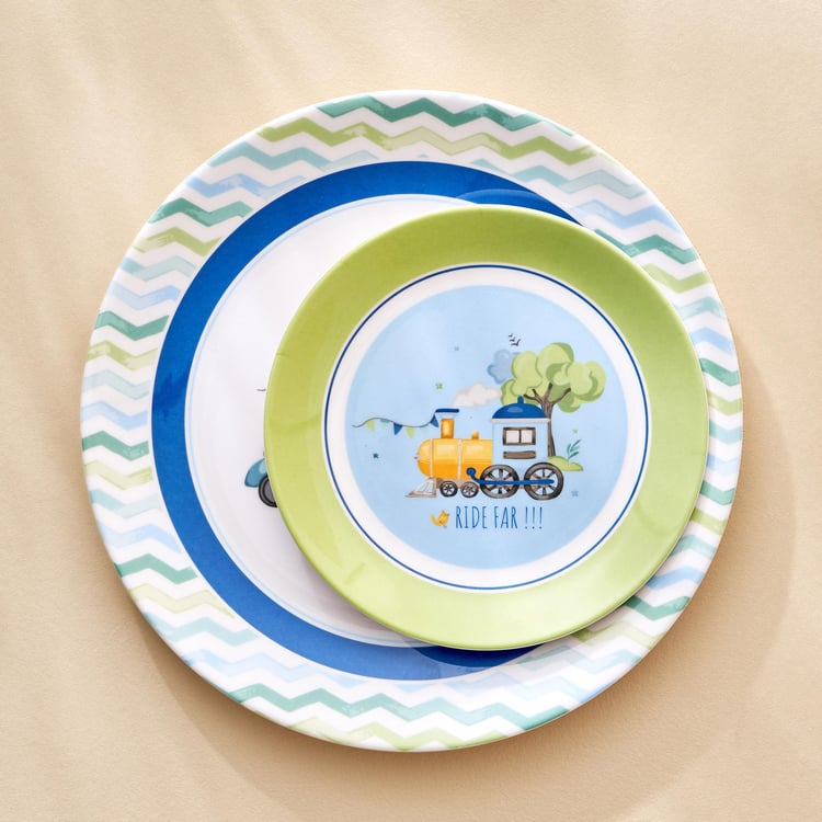 Slate Kids Melamine Printed Dinner Plate - 27cm