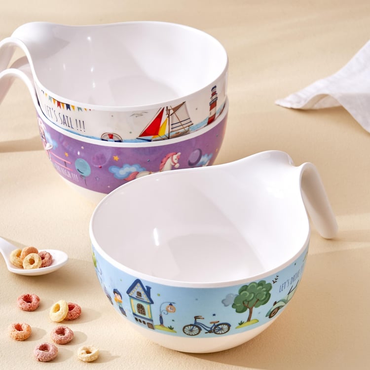 Slate Kids Melamine Printed Noodles Bowl - 650ml