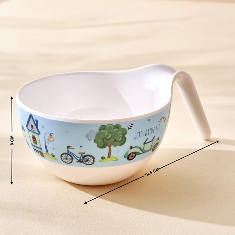 Slate Kids Melamine Printed Noodles Bowl - 650ml