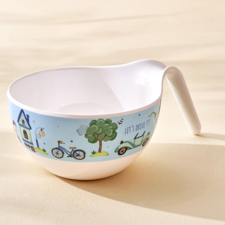 Slate Kids Melamine Printed Noodles Bowl - 650ml