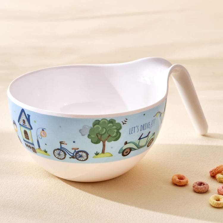 Slate Kids Melamine Printed Noodles Bowl - 650ml