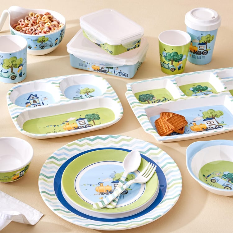 Slate Kids Melamine Printed Side Plate - 18cm