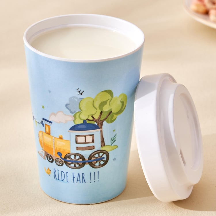 Slate Kids Melamine Printed Tumbler with Lid - 300ml