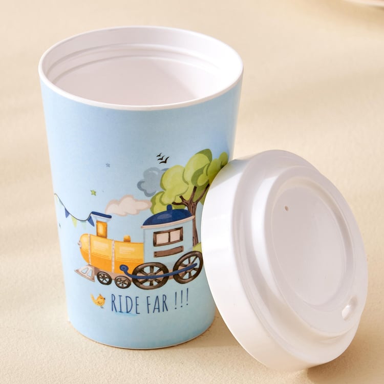 Slate Kids Melamine Printed Tumbler with Lid - 300ml