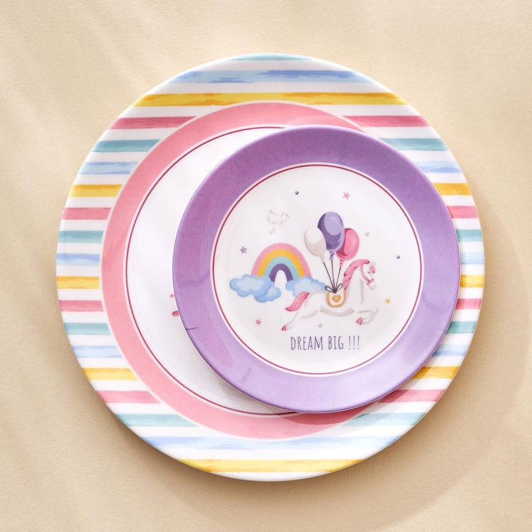 Slate Kids Melamine Printed Dinner Plate - 27cm