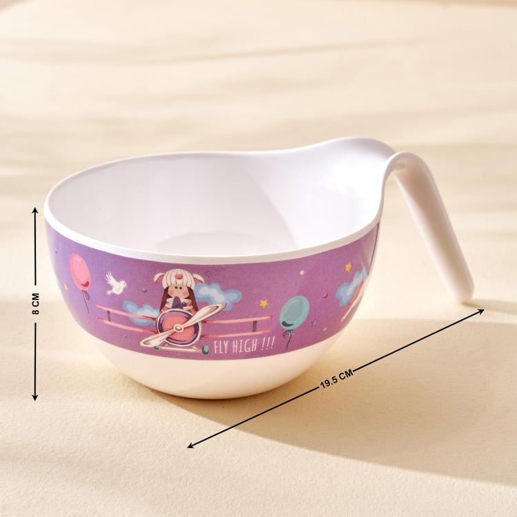 Slate Kids Melamine Printed Noodle Bowl - 650ml