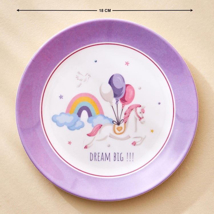 Slate Kids Melamine Printed Side Plate - 18cm