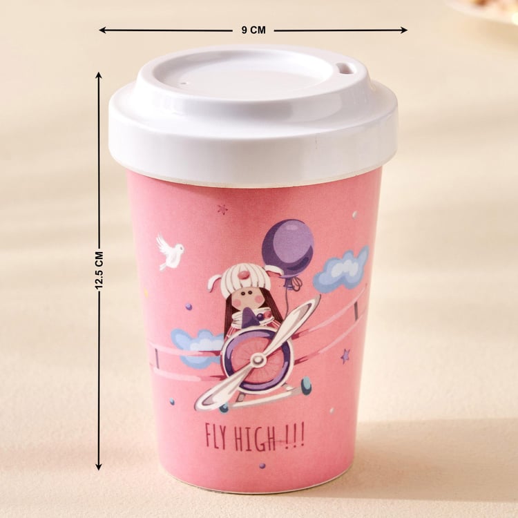 Slate Kids Melamine Printed Tumbler with Lid - 300ml