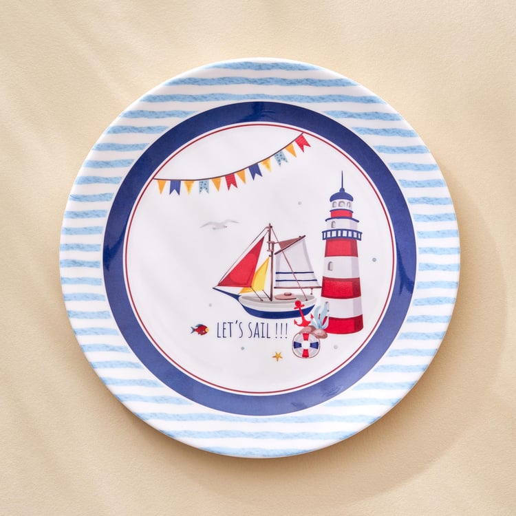 Slate Kids Melamine Printed Dinner Plate - 27cm