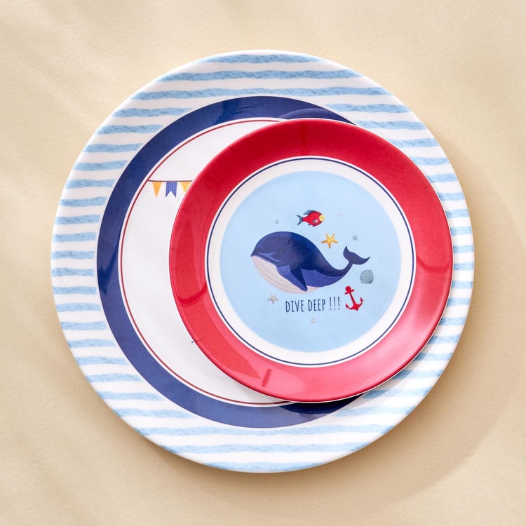 Slate Kids Melamine Printed Dinner Plate - 27cm