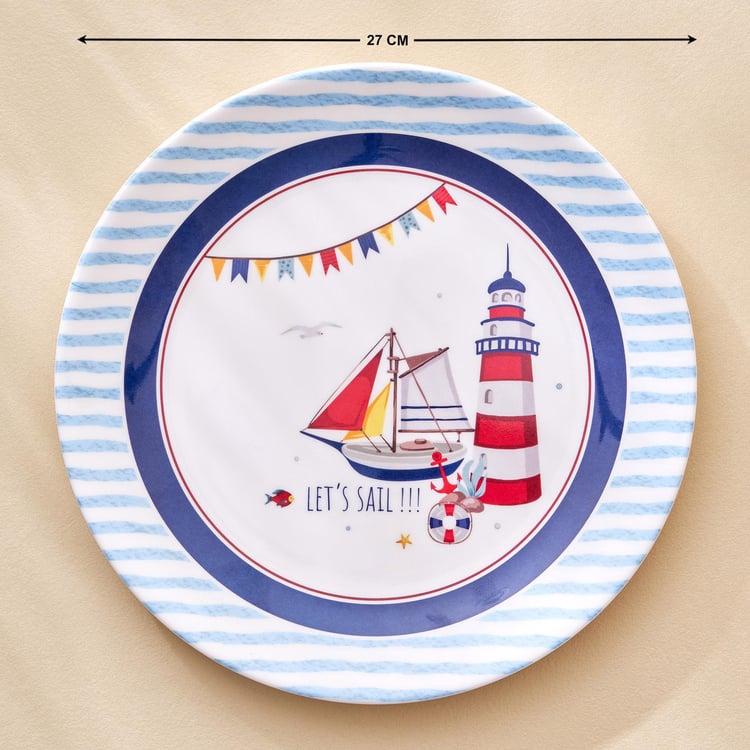 Slate Kids Melamine Printed Dinner Plate - 27cm