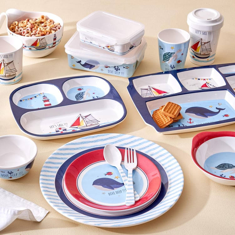 Slate Kids Melamine Printed Side Plate - 18cm