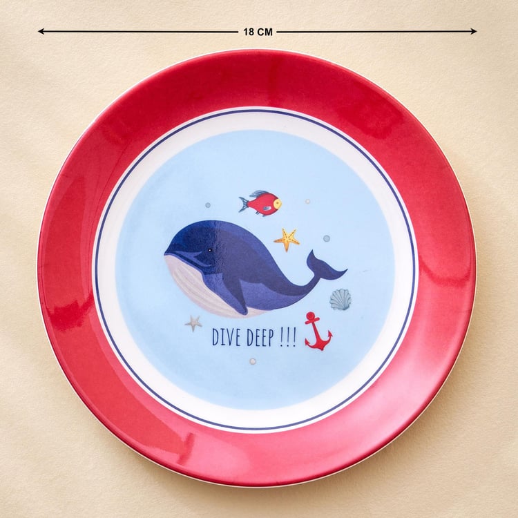 Slate Kids Melamine Printed Side Plate - 18cm